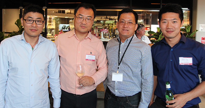 Mr Jason Zhang from Grandview Co, Simon Li from Harvey Norman Commercial, Zigang Zhao from Gold Abacus Developments and Alex Yang from Harvey Norman Commercial