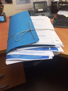 Not easy to get sponsorship into Australia  – this is Daniel’s folder for immigration.